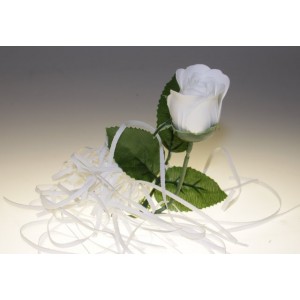 Μονό τριαντάφυλλο σαπούνι λευκό
